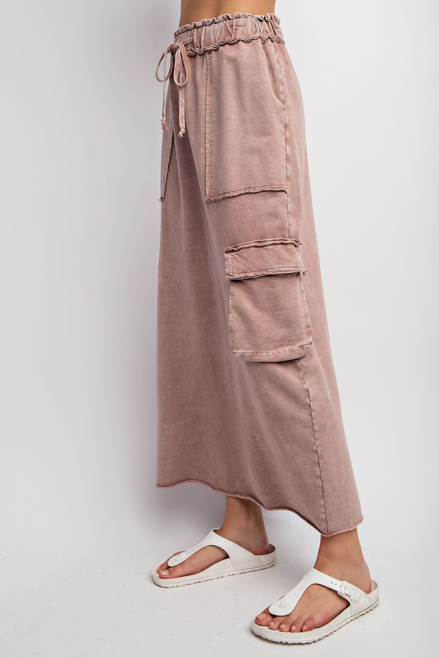 Cotton Terry Cargo Skirt