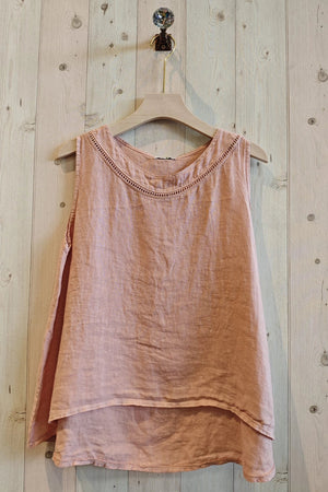 Ruffles Linen Tank