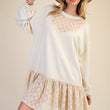 Load image into Gallery viewer, Ecru Lace Ruffle Dress
