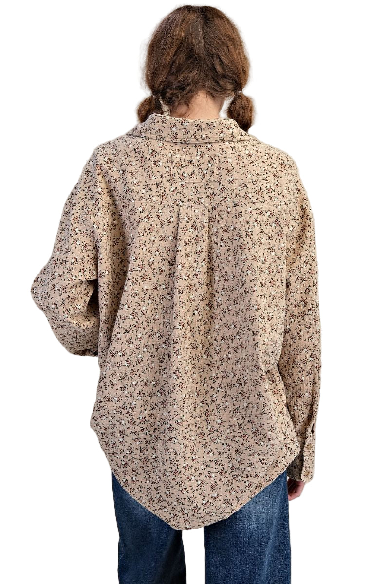 Floral Woven Shacket