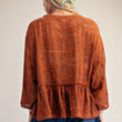 Load image into Gallery viewer, Rust Dolman Lace Top
