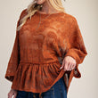 Load image into Gallery viewer, Rust Dolman Lace Top
