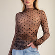 Load image into Gallery viewer, Mesh Polka Dot LS
