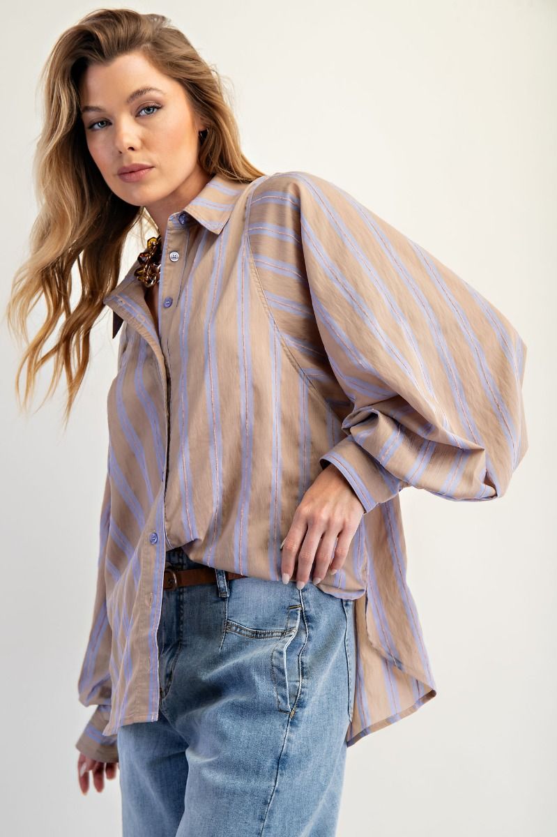 Stripes Oh My Button Up
