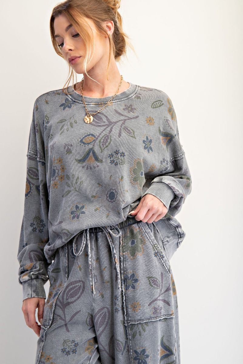 Mineral Flower Pullover