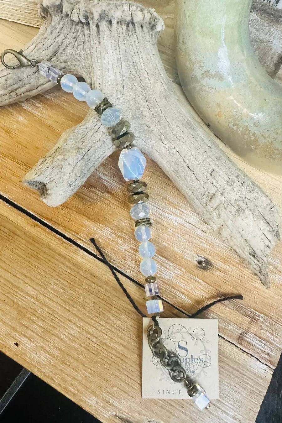 Moonstone Pewter Bracelet