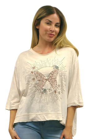 Radiant Butterfly Graphic Tee