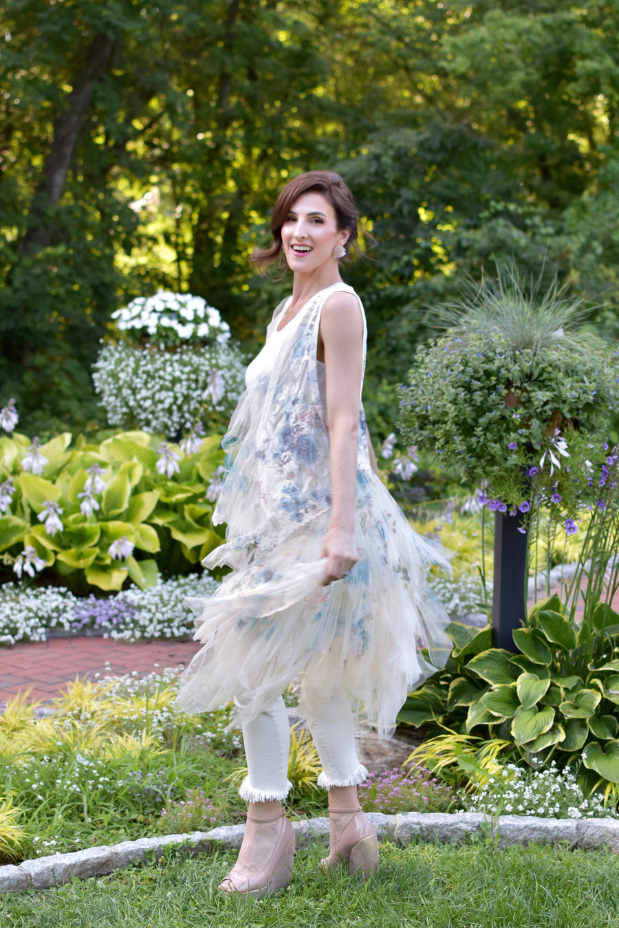 Floral Whimsy Tulle Tiered Vest