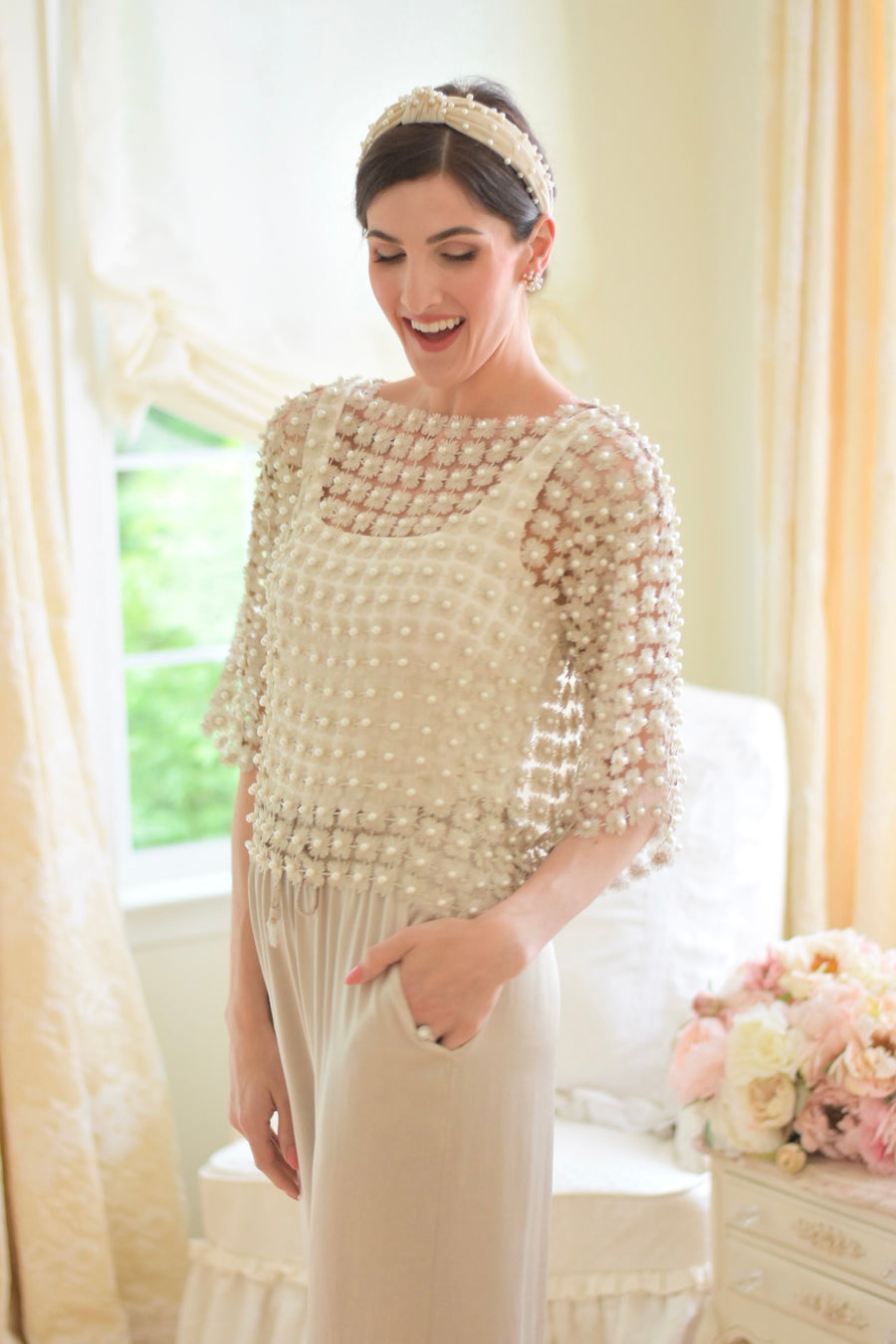 Shimmering  Pearl Top