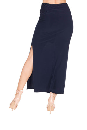 A Simple Slit Maxi Skirt