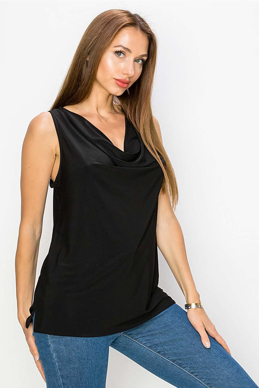 Draped Tank With Slit