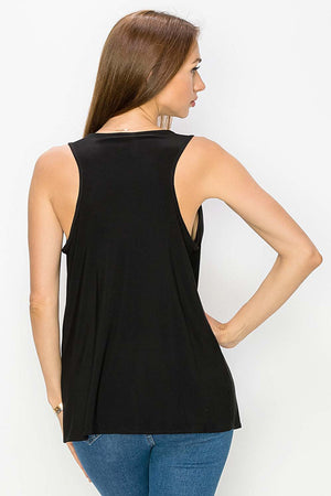 Draped Tank With Slit