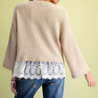 Load image into Gallery viewer, Lace Trim Khaki Tunic
