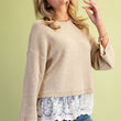 Load image into Gallery viewer, Lace Trim Khaki Tunic
