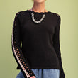 Load image into Gallery viewer, Black LS Cream Top
