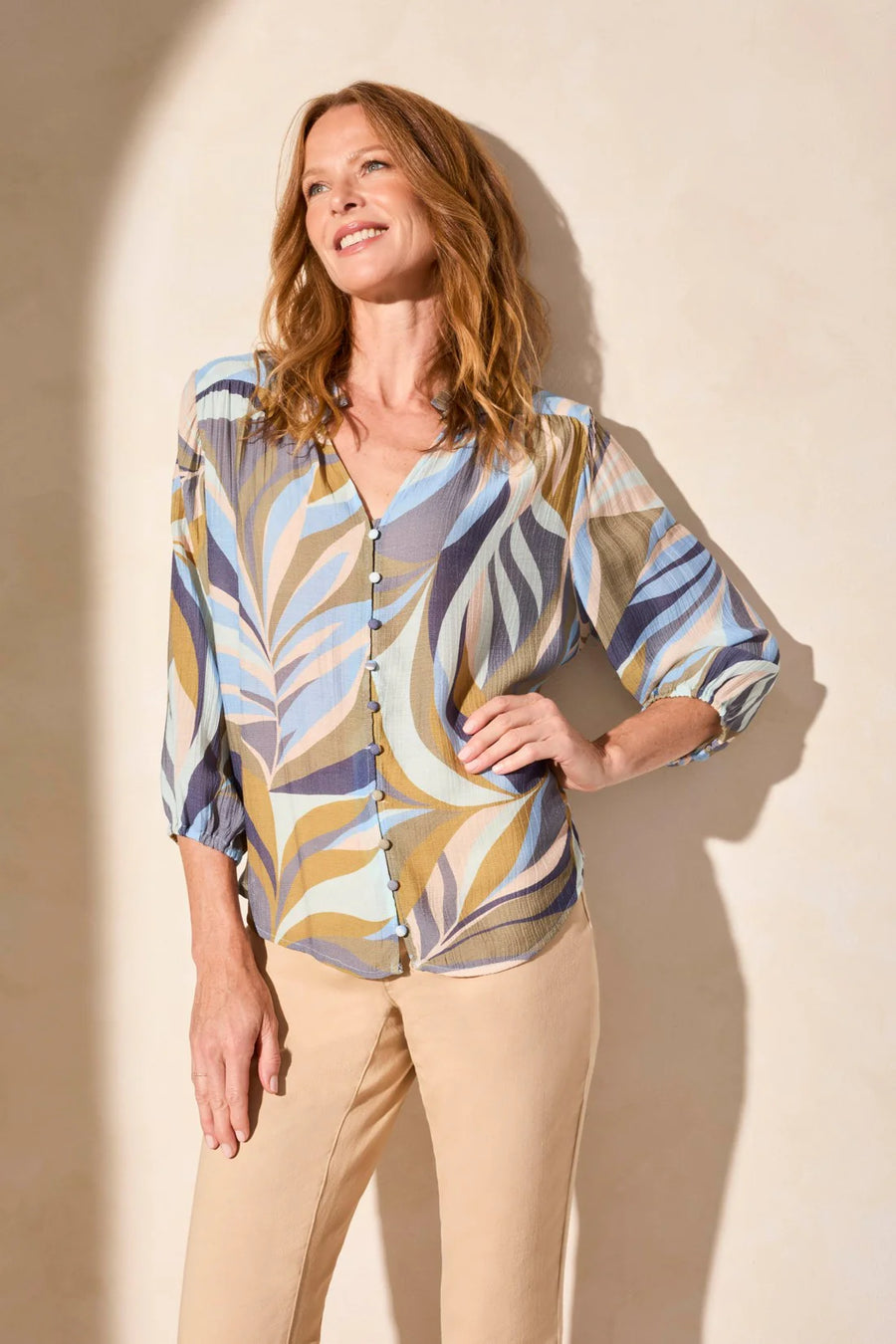 Buttoned Blitz Sleeved Top