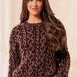 Load image into Gallery viewer, Chocolate Cable Knit Sweater

