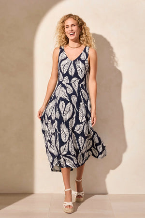 Printed Sleeveless High Low Dress