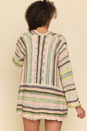 Multi Stripe Sweater Cardigan