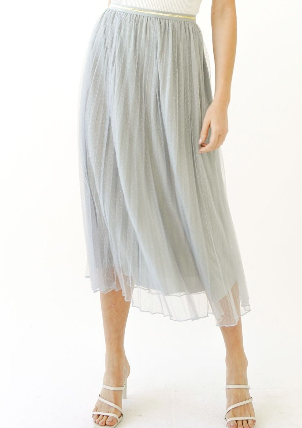 スカート THE TOE IRIS TULLE SKIRT gray Iris Tulle Skirt – THE TOÉ