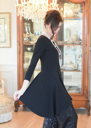 Peplum Top w/Side Ruffle Drape