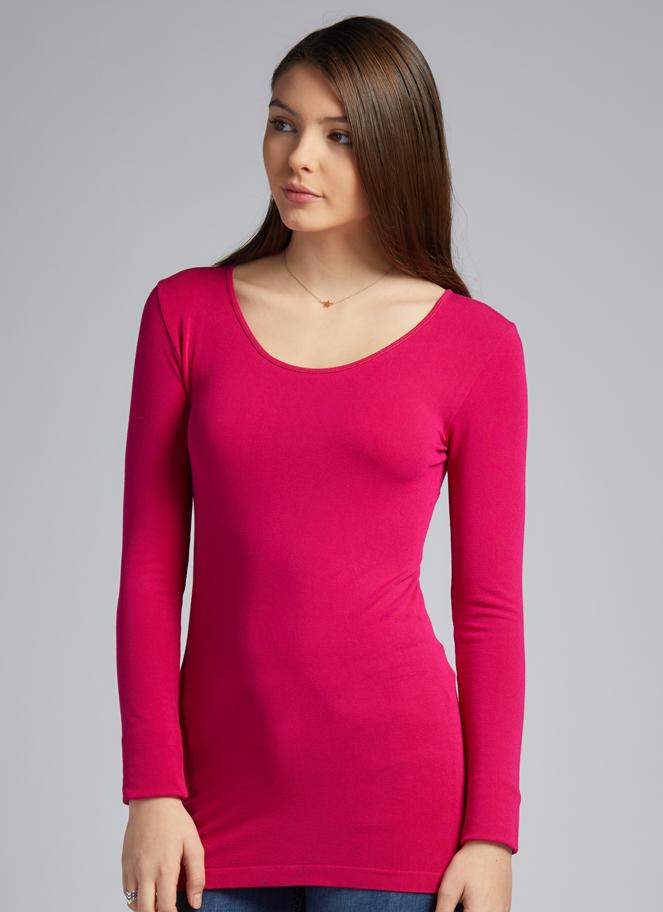 Bamboo Long Sleeve Scoop Neck Top