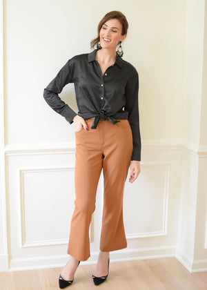 Copper Wide Leg Crop Pants