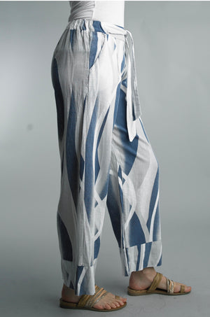 Modern Printed Linen Pant