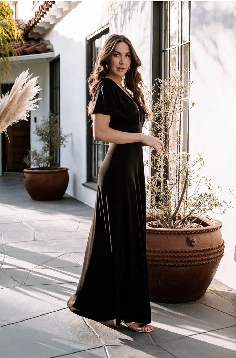 Deep V Maxi W/Side Slits Red Door Boutique Deep V Maxi W/Side Slits Red Door Boutique