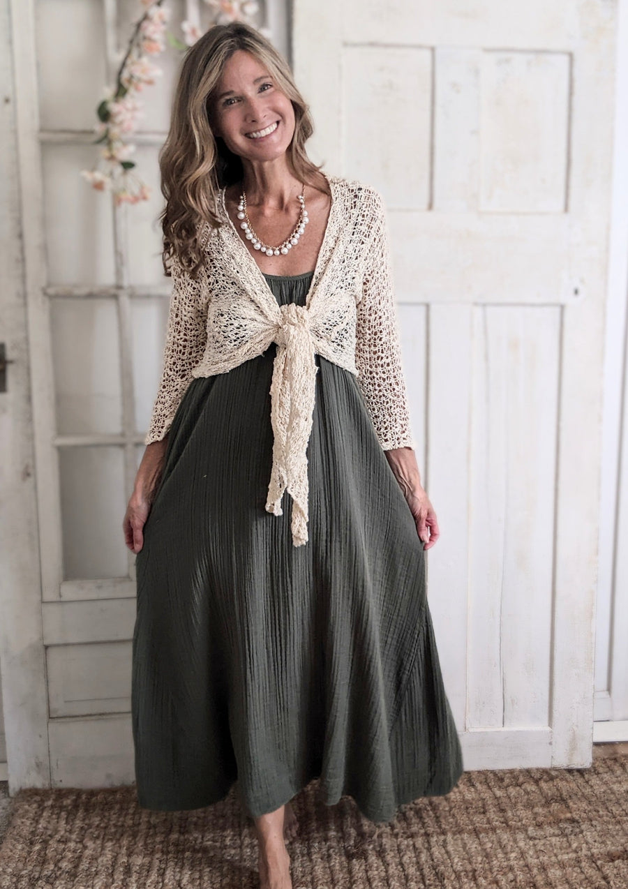 Popcorn Knit Shrug