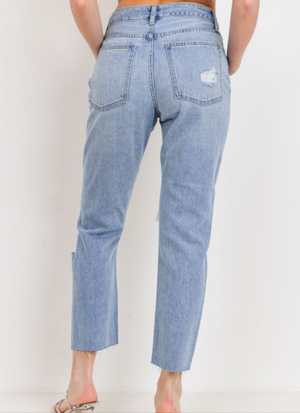 High Rise Destroyed Mom Jean