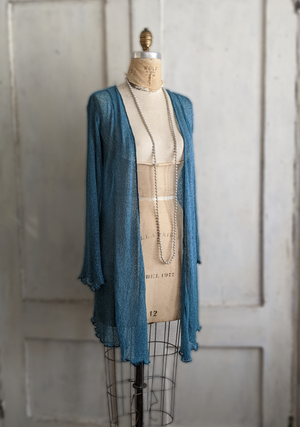 Long Ruffled Hem Cardigan