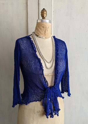 3/4 Sleeve Shrug w/ Ruffled Bottom