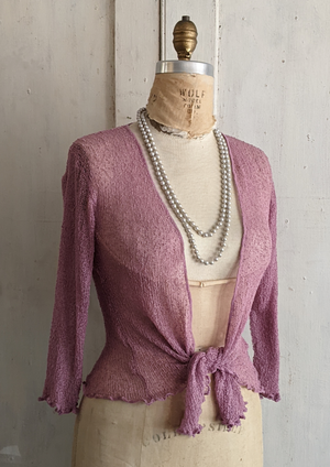 3/4 Sleeve Shrug w/ Ruffled Bottom