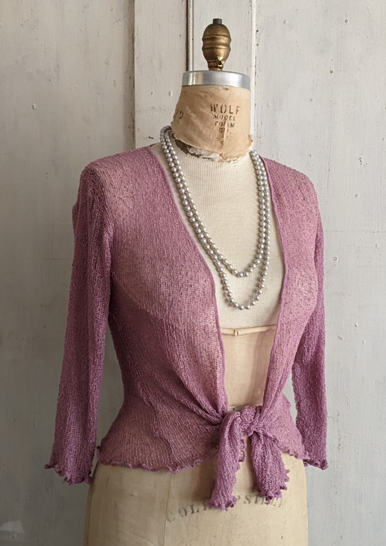3/4 Sleeve Shrug w/ Ruffled Bottom