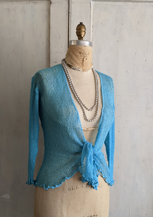 3/4 Sleeve Shrug w/ Ruffled Bottom