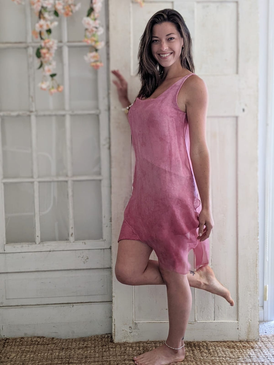 Silk Dress w/ Sequin Bottom