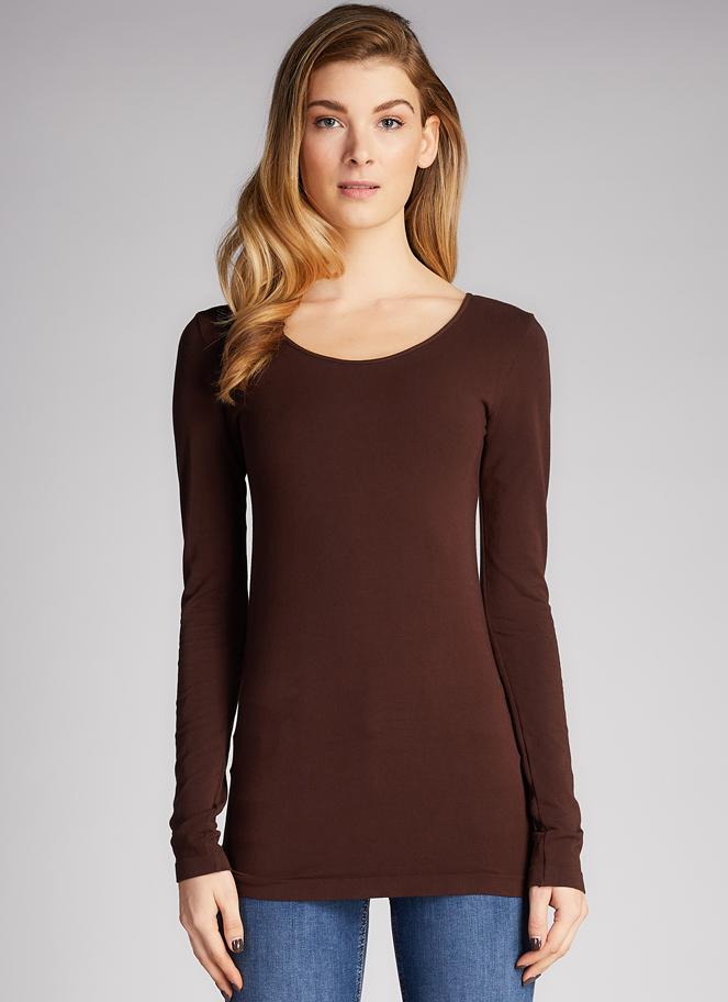 Bamboo Long Sleeve Scoop Neck Top