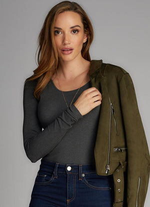 Bamboo Long Sleeve Scoop Neck Top