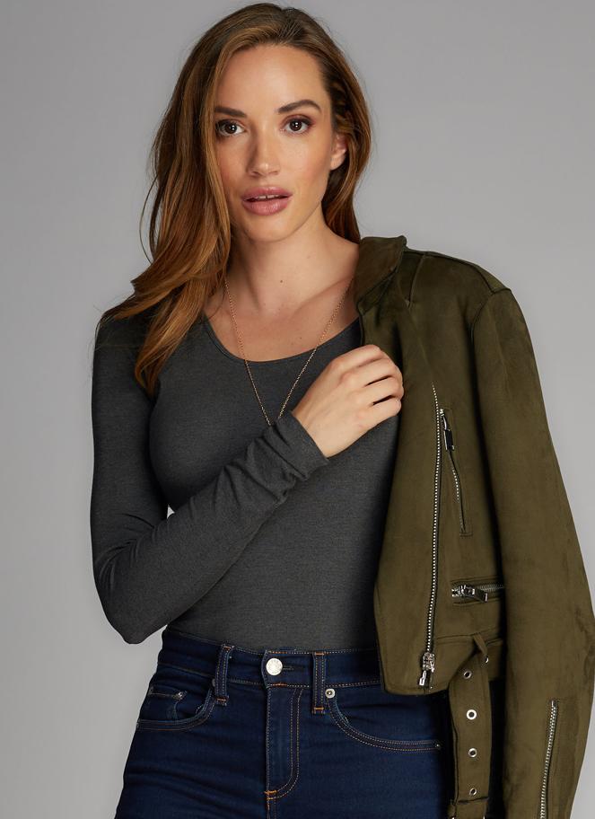 Bamboo Long Sleeve Scoop Neck Top