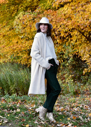 Wide Shawl Collar Cardigan