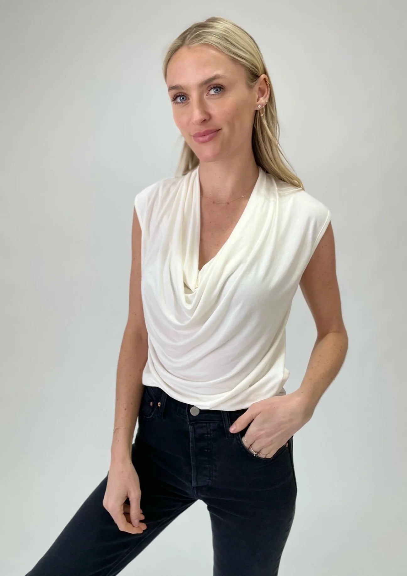 sleeveless cowlneck vest sleeveless cowlneck vest