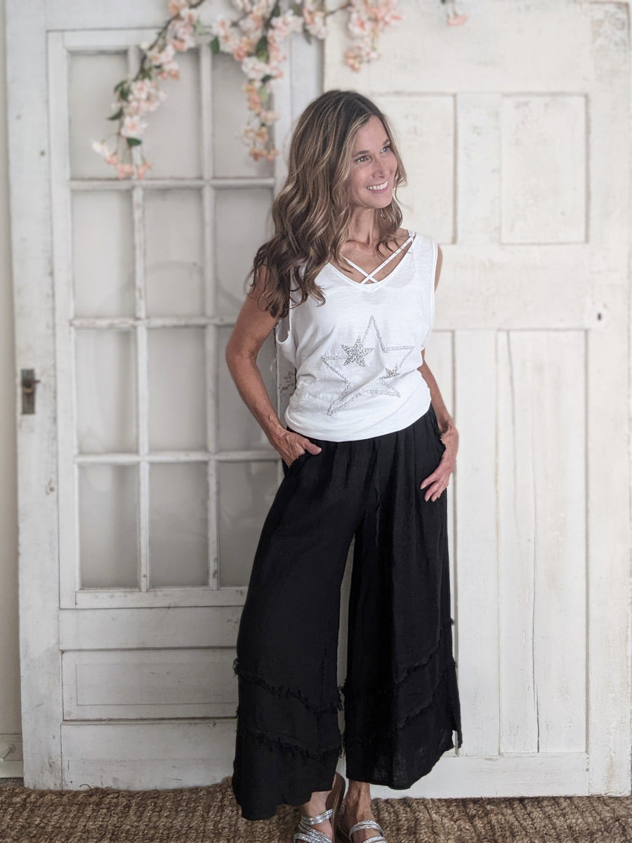Sleeveless Double Star Tank