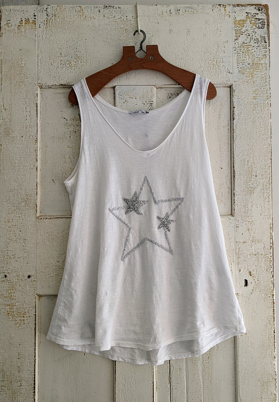 Sleeveless Double Star Tank