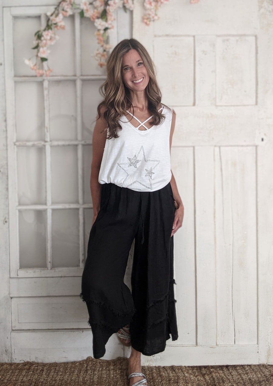 Sleeveless Double Star Tank
