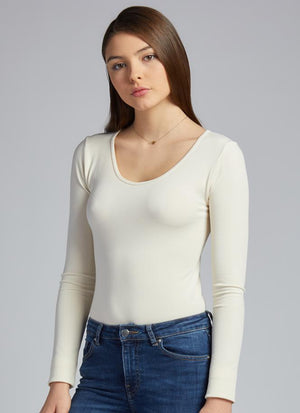 Bamboo Long Sleeve Scoop Neck Top