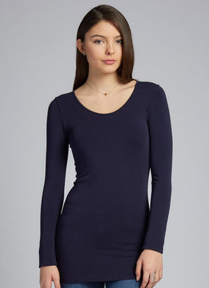 Bamboo Long Sleeve Scoop Neck Top