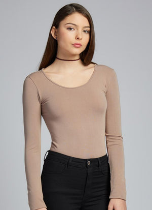 Bamboo Long Sleeve Scoop Neck Top