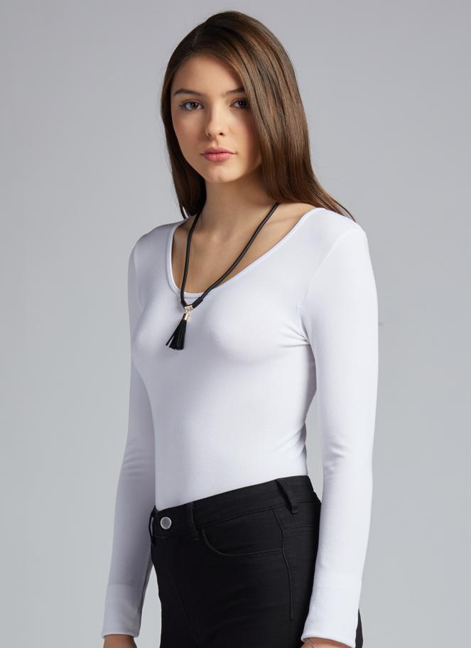 Bamboo Long Sleeve Scoop Neck Top